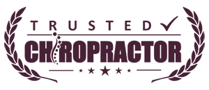 Badge‑style graphic reading ‘Trusted Chiropractor’
