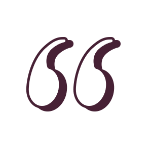 Graphic of stylized quotation marks